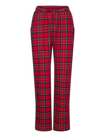 Pyjama Trousers Y D Check Pyjamasbukser Pysjbukser Rød Lindex*Betinget Tilbud