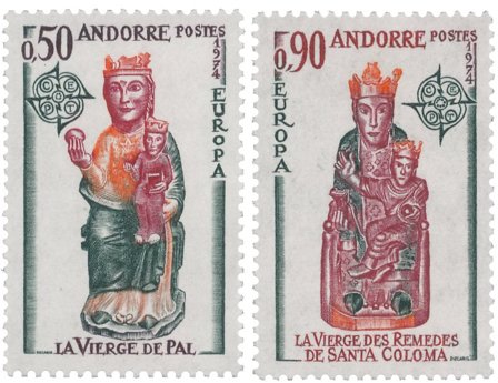 Fransk Andorra 1974 - YT 237/238 - Postfrisk