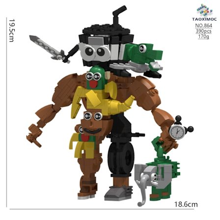 Classic of Mountains and Seas Byggklossar – 400–800 bitar Stick Man & Monster Serie | Mini ABS Samlarfigurer (Flera Modeller)