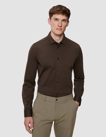 Shaping New Tomorrow - Classic Shirt - Saddle Brown - Slim Fit - Herren - Größe M