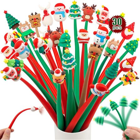 30 Julpennor 2025 - Juldekorationer - Söta Squishy-pennor med figurer - Små presenter till barn - Festartiklar ...