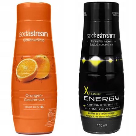 Siroper kolsyrad dryck - Sodastream - Orange och Xtreme Energy 2x440ml - Koncentrat för sodamaskin