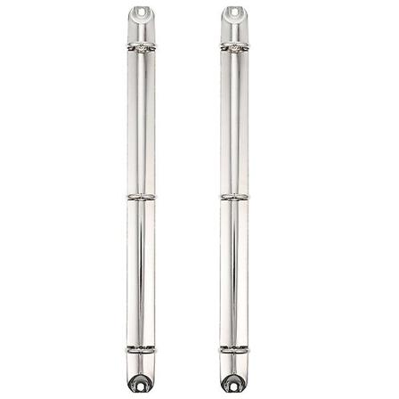 2 stk A4 Perme-klips 3 ringer Perme Metall Perme Løsbladpermer For Kontor Løsblad Notatbok Sil Silver 28X2.5CM