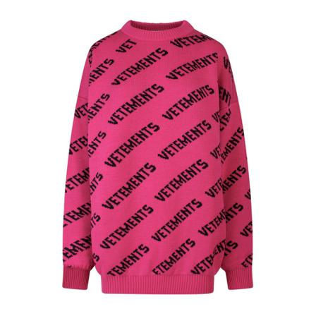 Vetements Strik Ua53Kn300P Pink, Dame Striktrøjer