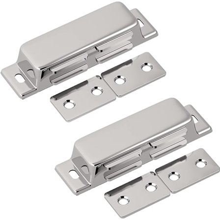 Dørstopper, skuffelukker, 2 magnetiske skabslåger i rustfrit stål