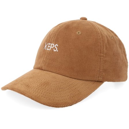 Iconic - Keps. Embroidery Camel Heritage Corduroy Tan Dad Cap Unconstructed Brown Cap - @ Hatstore