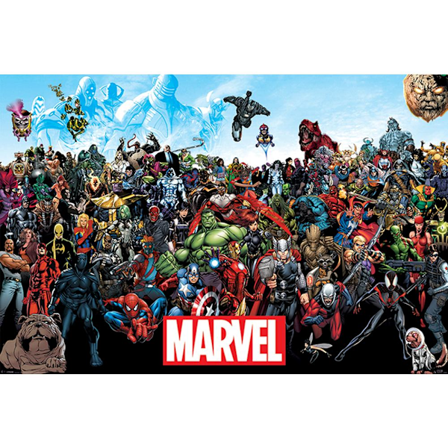 Marvel Universe Comic Poster En Storlek Flerfärgad