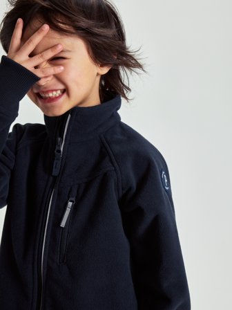 Winddichte Windfleece-Jacke - 80 - kinderbekleidung - blue - Polarn O. Pyret