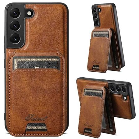 Suteni 2in1 Magsafe etui med kortholder Samsung S22 - Mörkbrun