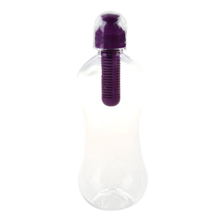 550ml Utomhus Vatten Hydrering Filterflaska Filtrerad Dricka, Lila