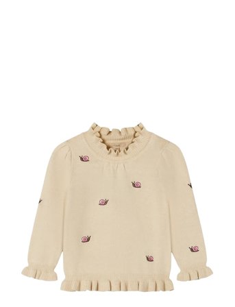 Fliink Alon Snail Blouse - Beige - 5 Y