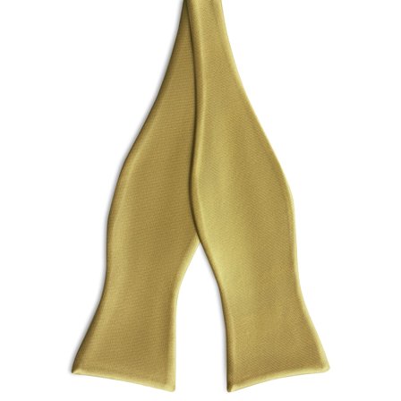 Papion self-tie galben-muștar satinat pentru bărbați - Papioane self-tie