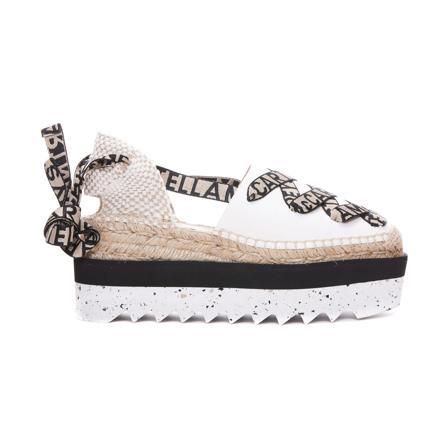 Stella McCartney Flat Sandaler Hvid, Dame Espadrillos, Størrelse: 38 EU