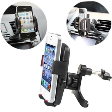 Stöd telefon bil - EBUY - 360 grader - ABS - Svart - Universell