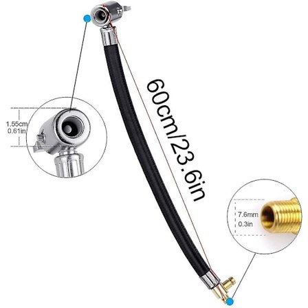 Ventilforlænger til dækopblæsning - Til bil, cykel, motor