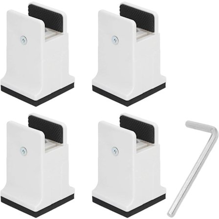 Säädettävät huonekalujen korotuspalat, kumijalat ruuvikiinnikkeellä, vahvat huonekalujen korokkeet yhteensopivat lisääntyneen säilytystilan kanssa, 