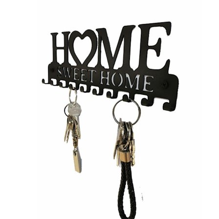 "Koti on paras koti" -seinäpaneeli - Seinäkiinnitys takeille, avaimille tai T-paidalle