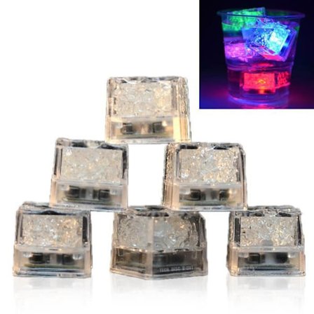 Lysande isbitar - TD - Återanvändbara - Flerfärgade - 12 stycken - 2.7cm