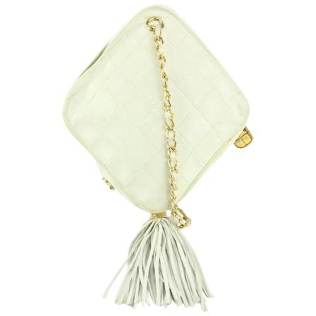 Chanel Vintage, Pre-owned Leather chanel-bags Wit, Dames, Maat:ONE Size