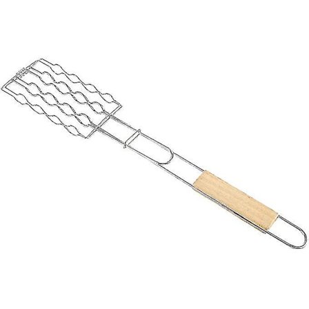 Grillkurv for pølser og hotdogs - BBQ-nett med klips