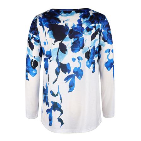 T-shirt Med V-ringad Dragkedja Framtill För Kvinnor