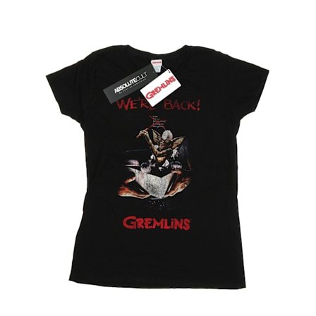 Gremlins Dam/Kvinnor Spike Distressed Poster Bomull T-Shirt L