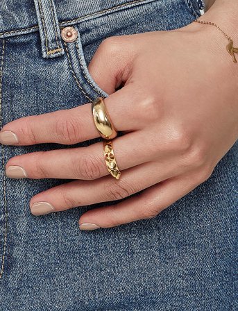 Edblad Peak Ring Single - Gold - L/18.5MM