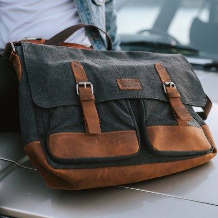 Spencer Grey & Tan Laptop Bag for Men - Shoulder bags