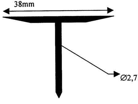 Climatech CDF Sveisespiker Bredde 2,7 mm, 1000-pakning Lengde: 90 mm, Ventilasjon