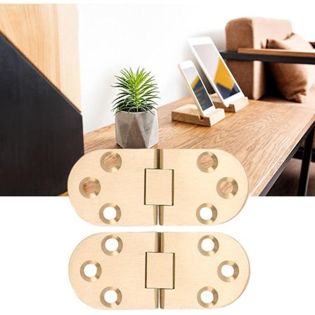 Sett sammenleggbart symaskinbord hengsel rustfritt topphengsel rund kant 180 graders klaffhengsel (2,0 mm)