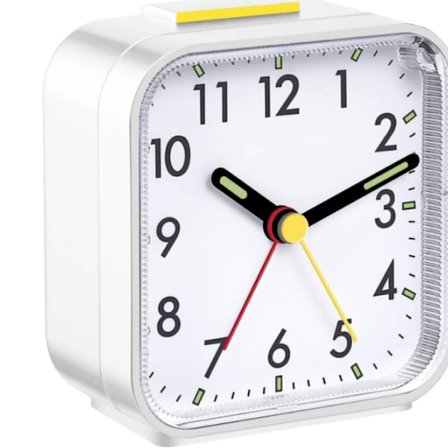 Tyst analog väckarklocka, liten reseväckarklocka, ingen tickande s