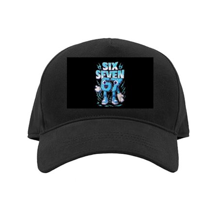 Kaps Blå arkadeillustrasjon av tallene Six Seven GT med lynnedslag, pikselert stil og tydelig retro gaming-følelse.