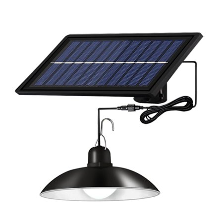 Solcelledrevet LED Taklampe Dimbar Utendørsbelysning Veranda Lysekrone Delt Solcellelampe Hengende La