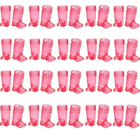 Mini Cowboy Boot Glasses Western Cowboy lasit ROSE RED