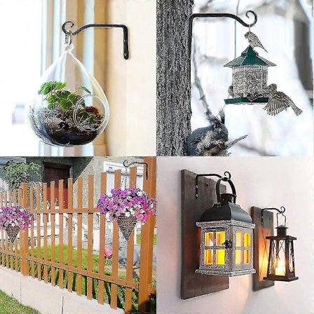 Kasviteline Kukka Ripustettava Teline Rauta Seinäkoukku Kukka Ripustettava Seinä (FMY) 2 KPL VALKOINEN