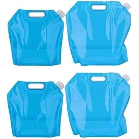 4 kpl 30L taittuva vesisäiliö 2 x 5L + 2 x 10L Vesisäkki, taittuva vesikuljetussäiliö