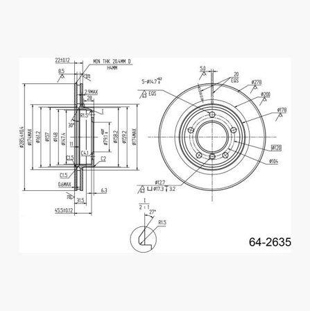 Bromsskiva - Biltema