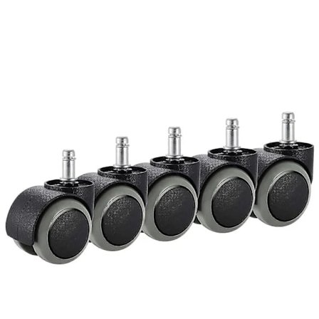 【PP】Kontorstols hjul, 5-pak, Passer til IKEA stol (10mm x 22mm) Tunga-FA-
