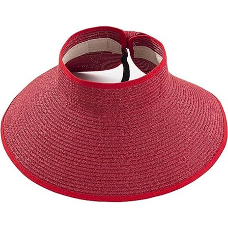 Dam hopfällbar sommarhatt med hopfällbar bred brätte solskärm