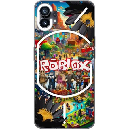 Kompatibelt Mobilskal till Nothing Nothing Phone (1) Roblox äventyrsvärld full av figurer, färgstarka spelmiljöer och actionfyllda byggvärldar -
