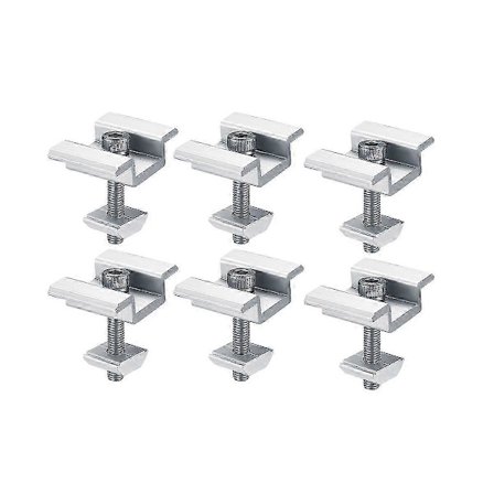 8Pack Monteringsbraketter for solcellepanel, ende- og midtklemmer for PV-solcellepanel, solcellemodul 30m