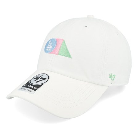 47 Brand - MLB Vit unconstructed Keps - Los Angeles Dodgers MLB Purpose 47 Clean Up White Dad Cap @ Hatstore