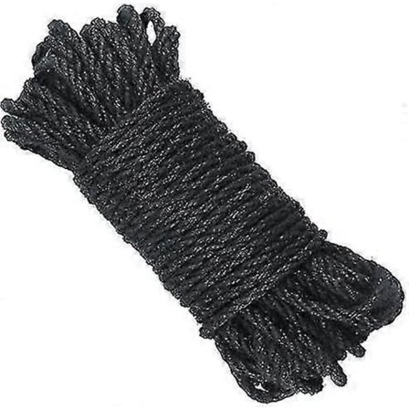 20m Jute Tau, Svart Hamp Tau, 5mm Sterkt Hamp Hagetau, For Dekorasjon, DIY Og Hagearbeid
