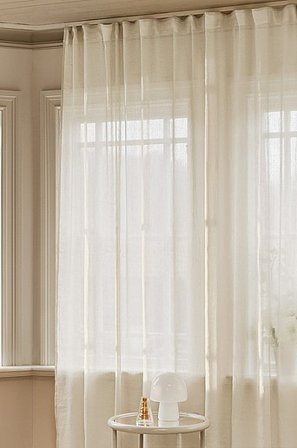 Jotex - Vorhang Leinen-mix 1-länge Extra Breit Naturweiß - LINN - Kaufe Leinengardinen bei Jotex