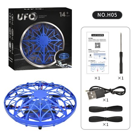 Flygande Boll Leksak - Kännande Ufo, Bluetooth-anslutning, Kan Styras Med Mobiltelefon (Blå)
