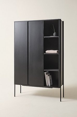 Jotex - Högskåp MDF - Stål Svart ZOLLIK - Köp Skåp & Vitrinskåp hos Jotex