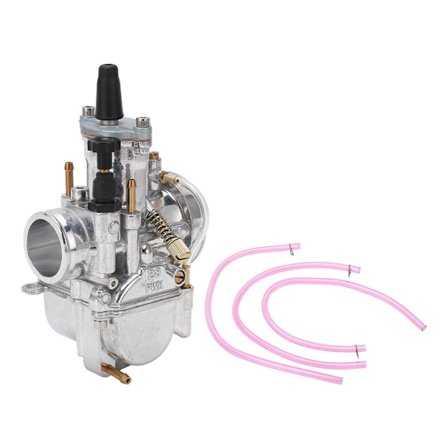 Motorcykelkarburator 28 mm indløbsdiameter fladskydermotorforgasser med rør til KX80 KX100 KX125
