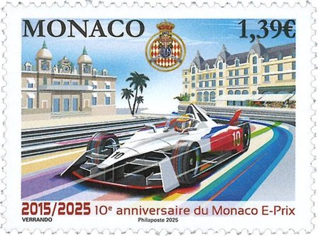 Monaco - Monaco E-Prix 10 år - Postfrisk frimærke