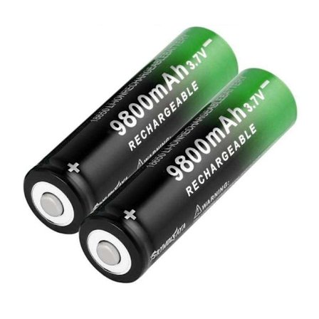 4 stk. 18650 3,7V 9800MAh Lithium Ion Batteri til LED Lommelygte, Elbil, Elcykel, Power Bank, Laptop
