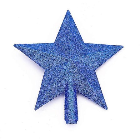 Juletræstop Dekoration Vedhæng Juletræstop Stjerne Juletræstop Guld Pulver Femtakket Stjerne Julepynt